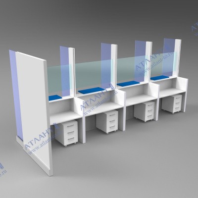 Стойки регистратуры СРПС-2 сборка